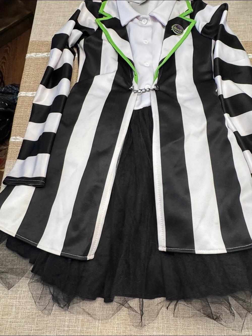 Girls large Betlejuice costume.